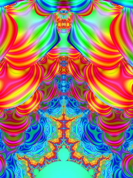 Colorful fractal decorative feature, magic splendor, wonderful h — Stock Photo, Image