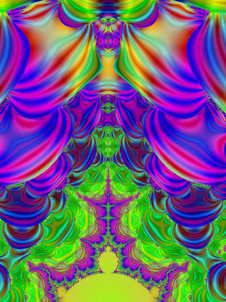 Característica decorativa fractal colorido, esplendor mágico, maravilloso h — Foto de Stock