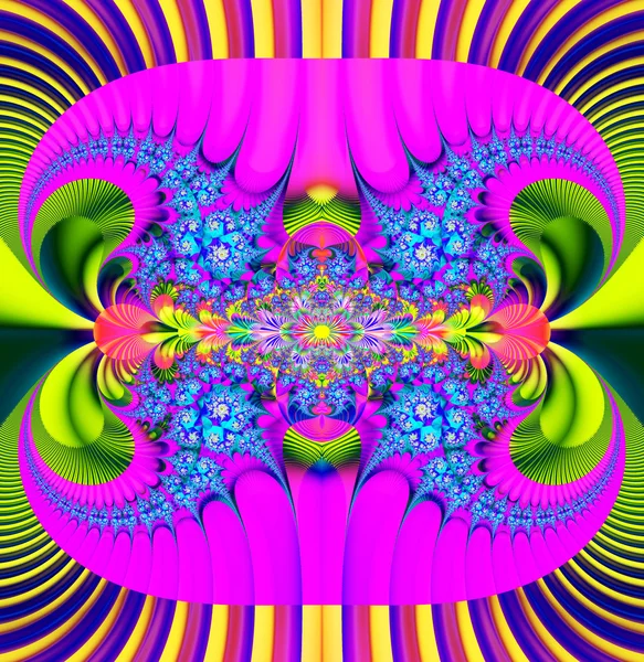 Característica decorativa fractal colorido, esplendor mágico, h maravilhoso — Fotografia de Stock