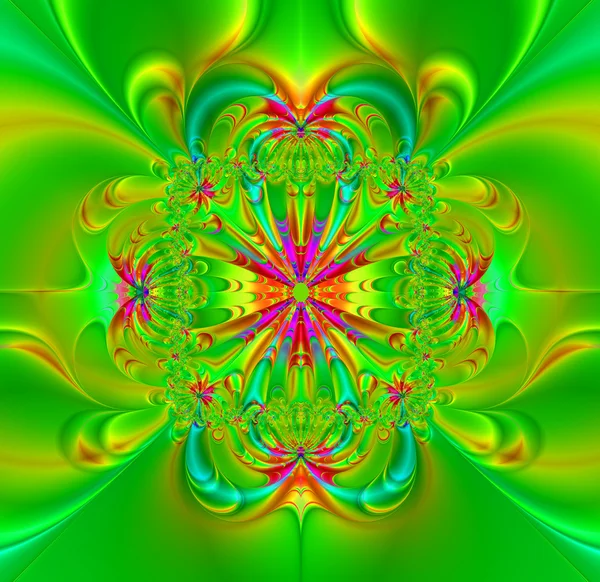 Característica decorativa fractal colorido, esplendor mágico, h maravilhoso — Fotografia de Stock