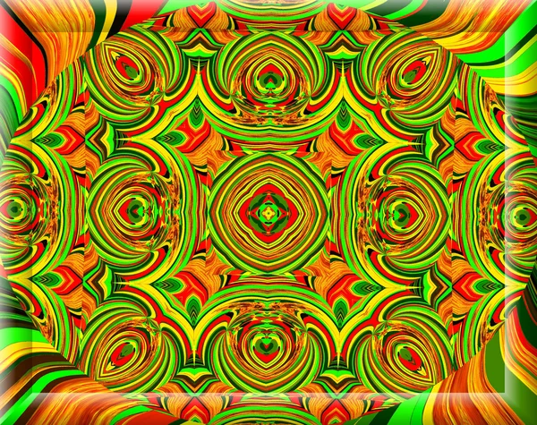Creative background with a wonderful kaleidoscope of color harm — Stock Photo, Image
