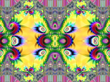 renkli fraktal dekoratif özelliği, sihirli ihtişamı, harika h