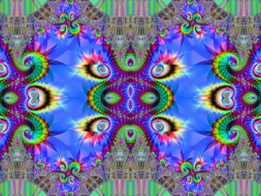 renkli fraktal dekoratif özelliği, sihirli ihtişamı, harika h