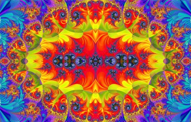 renkli fraktal dekoratif özelliği, sihirli ihtişamı, harika h