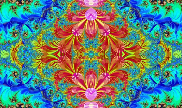 Colorful fractal decorative feature, magic splendor, wonderful h — Stock Photo, Image