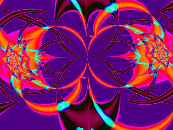 Caractéristique décorative fractale colorée, splendeur magique, merveilleux h — Photo