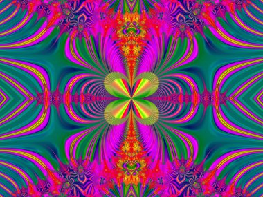 renkli fraktal dekoratif özelliği, sihirli ihtişamı, harika h