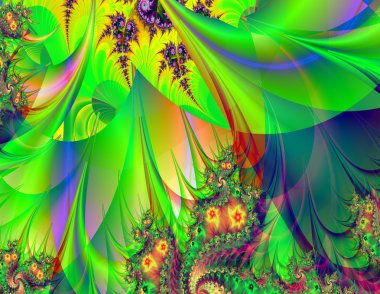renkli fraktal dekoratif özelliği, sihirli ihtişamı, harika h