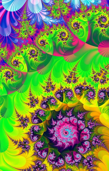 Caracteristică decorativă fractală colorată, splendoare magică, minunat h — Fotografie, imagine de stoc