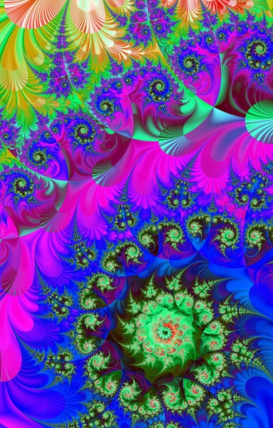 Característica decorativa fractal colorido, esplendor mágico, maravilloso h — Foto de Stock