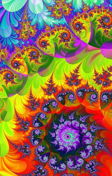 Característica decorativa fractal colorido, esplendor mágico, h maravilhoso — Fotografia de Stock