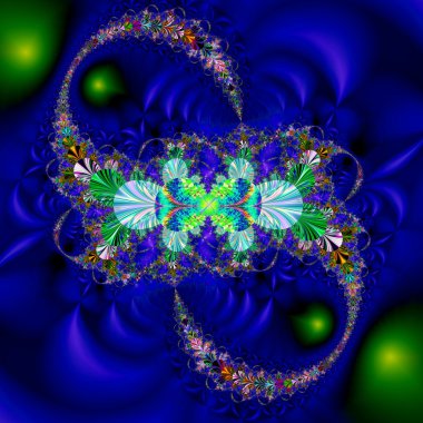 renkli fraktal dekoratif özelliği, sihirli ihtişamı, harika h