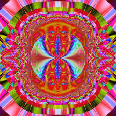 renkli fraktal dekoratif özelliği, sihirli ihtişamı, harika h