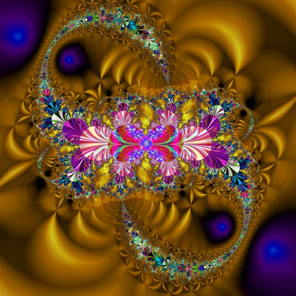 Colorful fractal decorative feature, magic splendor, wonderful h — Stock Photo, Image