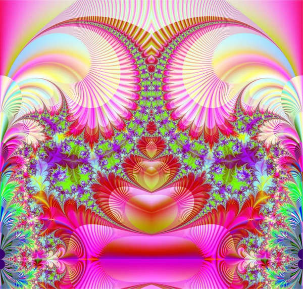 Caractéristique décorative fractale colorée, splendeur magique, merveilleux h — Photo