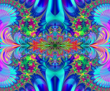 renkli fraktal dekoratif özelliği, sihirli ihtişamı, harika h