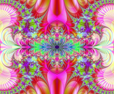 renkli fraktal dekoratif özelliği, sihirli ihtişamı, harika h