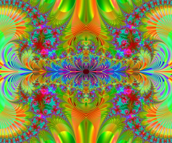 Característica decorativa fractal colorido, esplendor mágico, h maravilhoso — Fotografia de Stock