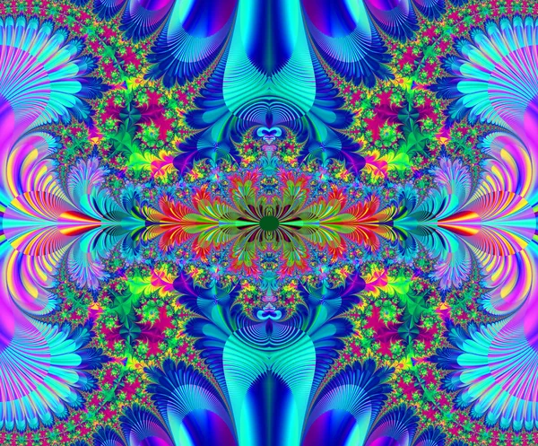 Característica decorativa fractal colorido, esplendor mágico, h maravilhoso — Fotografia de Stock