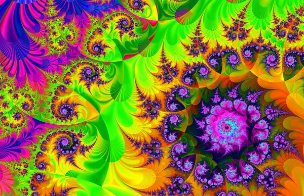 Colorful fractal decorative feature, magic splendor, wonderful h — Stock Photo, Image