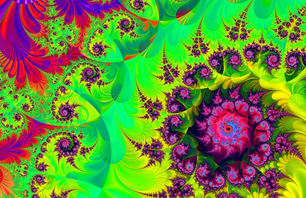 Πολύχρωμο fractal διακοσμητικό χαρακτηριστικό γνώρισμα, μαγικός λαμπρότητα, υπέροχο h — Φωτογραφία Αρχείου