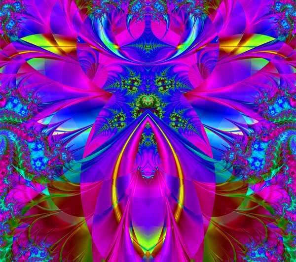 Colorful fractal decorative feature, magic splendor, wonderful h — Stock Photo, Image