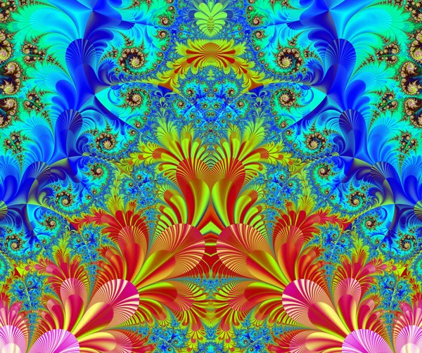 Característica decorativa fractal colorido, esplendor mágico, h maravilhoso — Fotografia de Stock