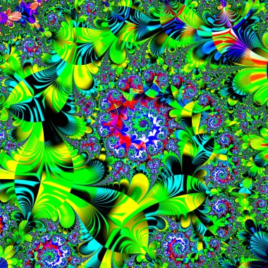 renkli fraktal dekoratif özelliği, sihirli ihtişamı, harika h