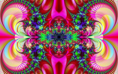 renkli fraktal dekoratif özelliği, sihirli ihtişamı, harika h