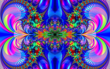 renkli fraktal dekoratif özelliği, sihirli ihtişamı, harika h