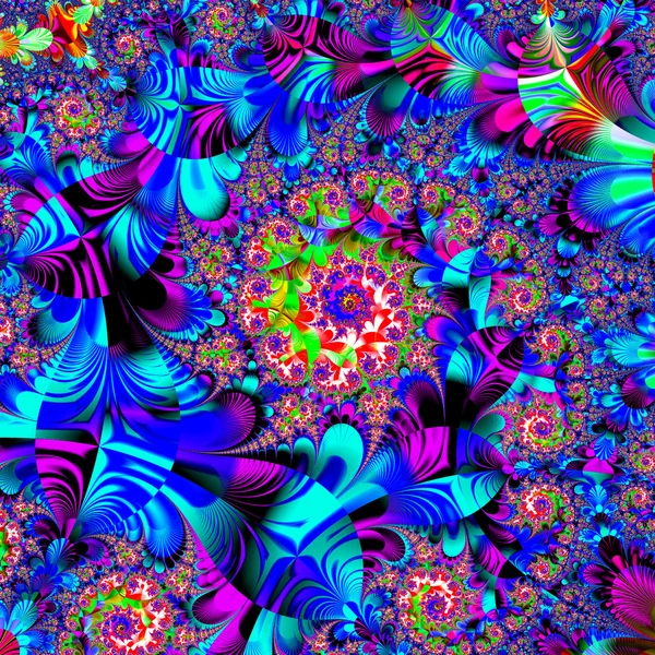 Característica decorativa fractal colorido, esplendor mágico, maravilloso h — Foto de Stock