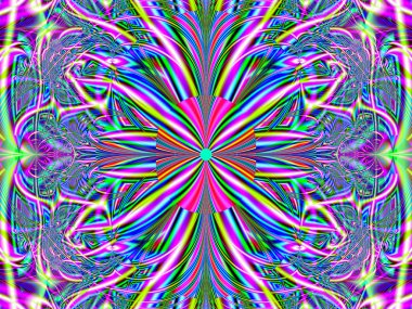 renkli fraktal dekoratif özelliği, sihirli ihtişamı, harika h