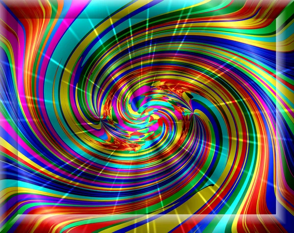 Spontaneous harmony swirl in multicolored colors and strictly re — Stock Photo, Image