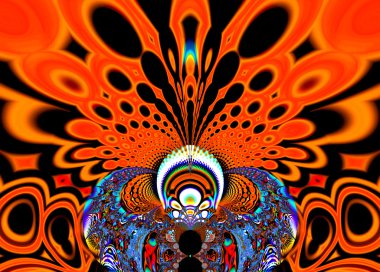 renkli fraktal dekoratif özelliği, sihirli ihtişamı, harika h