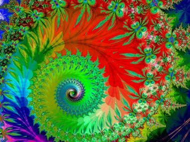 Colorful fractal decorative feature, magic splendor, wonderful h
