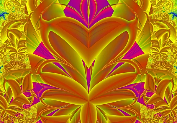 Colorful fractal decorative feature, magic splendor, wonderful h — Stock Photo, Image