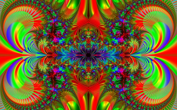 Característica decorativa fractal colorido, esplendor mágico, h maravilhoso — Fotografia de Stock