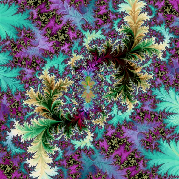 Característica decorativa fractal colorido, esplendor mágico, maravilloso h —  Fotos de Stock