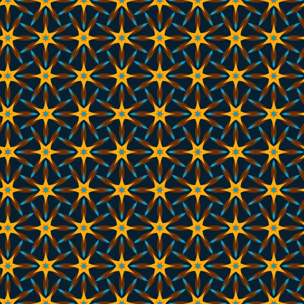 Abstrakt vektor sömlös färgade mönster med en star-liknande figur — Stock vektor