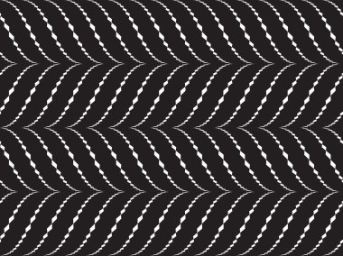 siyah zemin üzerine beyaz dalgalar ile seamless modeli tasarlamak vektör