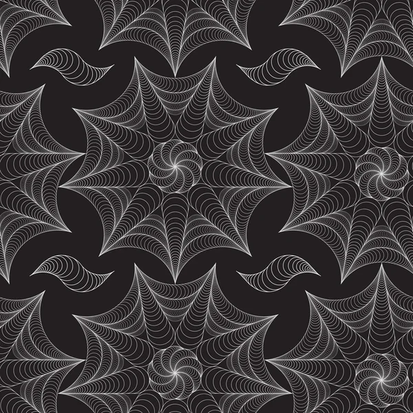 Motif abstrait vectoriel sans couture noir et blanc avec des figures symétriques alignées — Image vectorielle