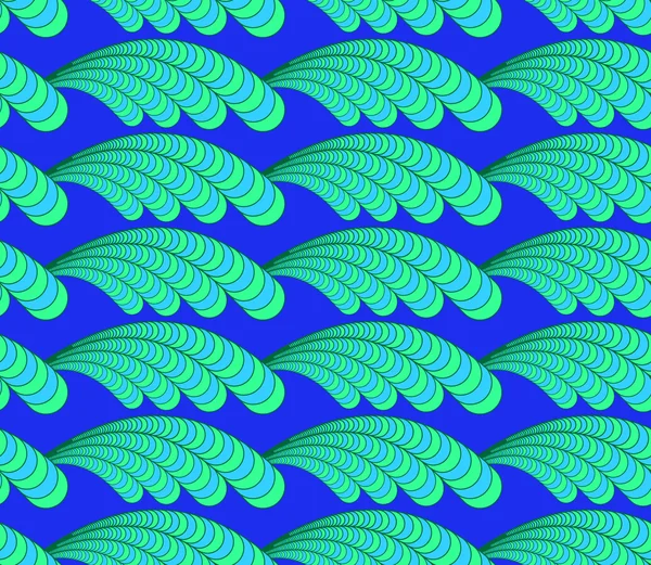 Абстрактный бесшовный рисунок с волнами на синем фоне — стоковый вектор