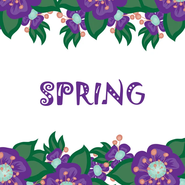 floral background with the word spring