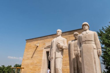 Zafer Günü 'nde Ankara Anitkabir Anıtı Atatürk Anıtmezar Nefes kesici Heykel Manzarası Zafer Bayrami