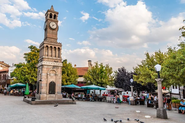 Ankara Hamamonu Restaurado Área Impresionante Vista Pintoresca Torre Del Reloj — Foto de Stock
