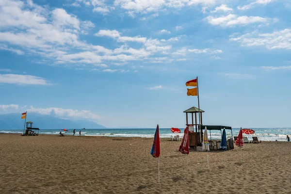 Hayat Samandag Beach Vue Pittoresque Couper Souffle Avec Des Tours — Photo