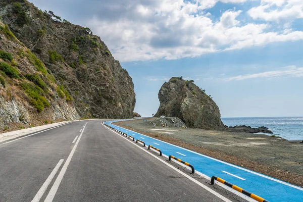 Hayat Samandag Bicycle Road Breathtaking Picturesque View Blue Sky Day — Stok Foto