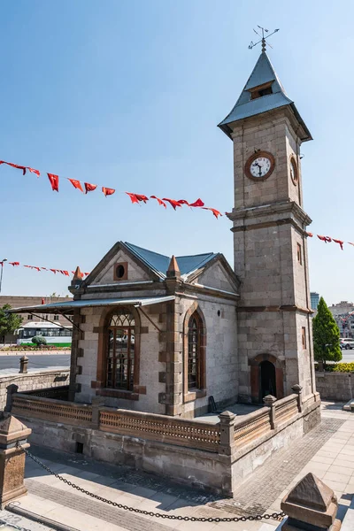 Torre Del Reloj Kayseri Saat Kulesi Impresionante Vista Pintoresca Día — Foto de Stock