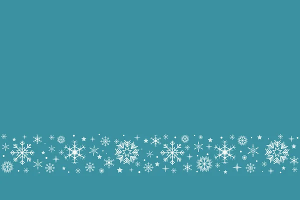 スノーフレーク クリスマス デザインのブルーの背景 雪背景 メリークリスマス 雪の結晶のカード 楽しい休暇をお過ごしください — ストック写真