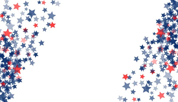 American Memorial Day Stars Background Holiday Confetti Usa Flag Colors — Fotografia de Stock